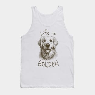 Life is Golden Vintage - Golden Retriever Tank Top